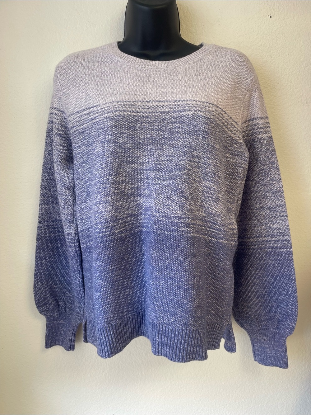 Cozy Lavender Ombre Crew Neck Sweater